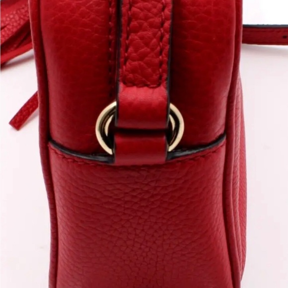 Authentic Gucci Red Soho Leather GG Tassel Crossbody Bag - Picture 16 of 16